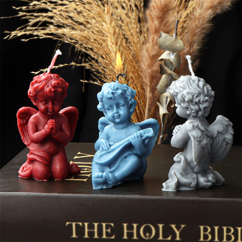 Candle Fragrance Supplies - 3D Silikon Mum Kalıbı Dua Eden