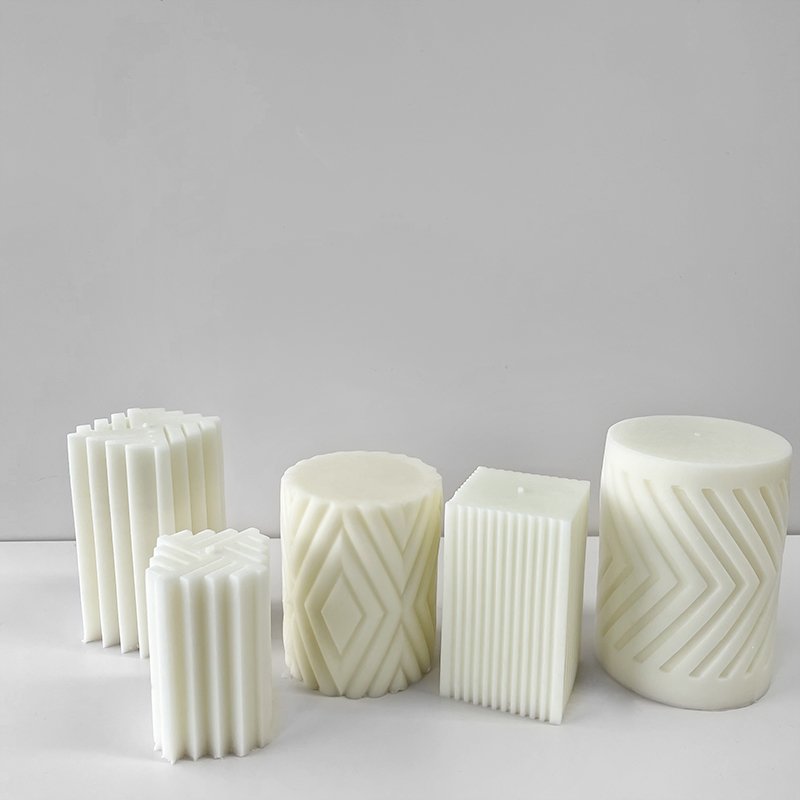 Candle Fragrance Supplies - Geometrik silindirik kokulu mum silikon kalıp
